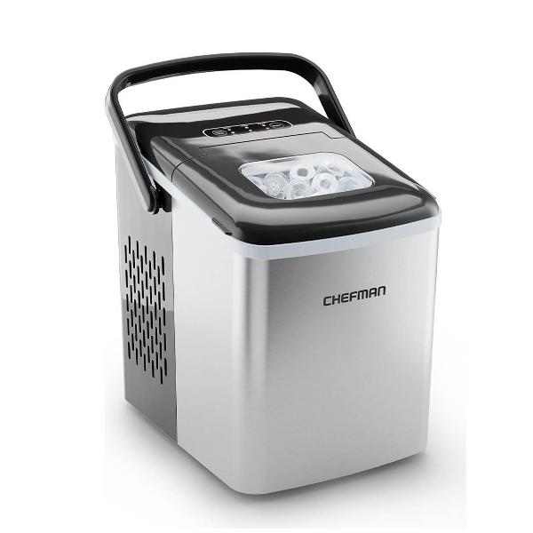 Máquina De Hielo Portátil 12V - 8 Cubos Por Ciclo, Para Coche O Casa, Blanca Y Compacta