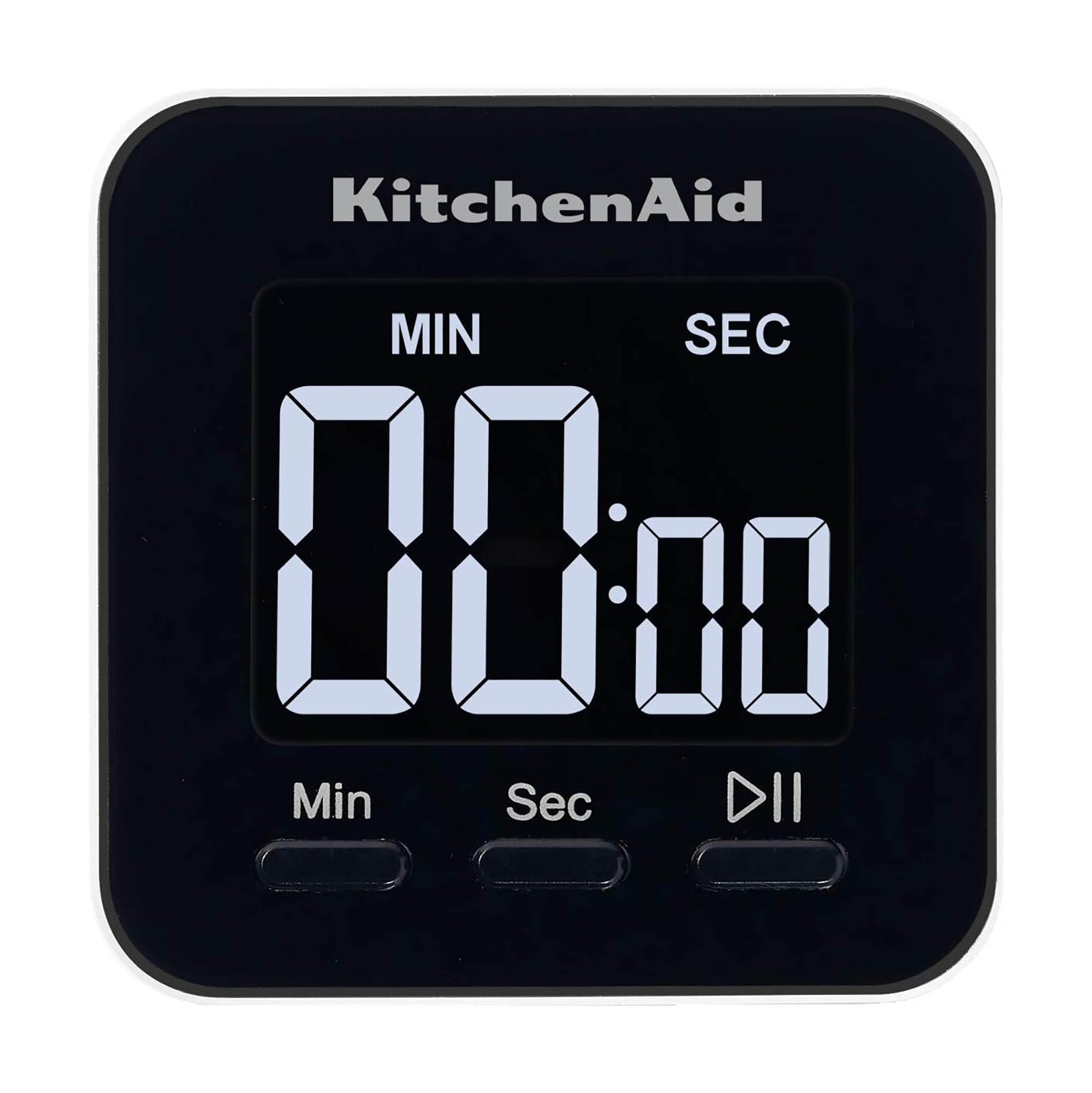 KitchenAid Temporizador Digital Pequeño Negro de Acero Inoxidable