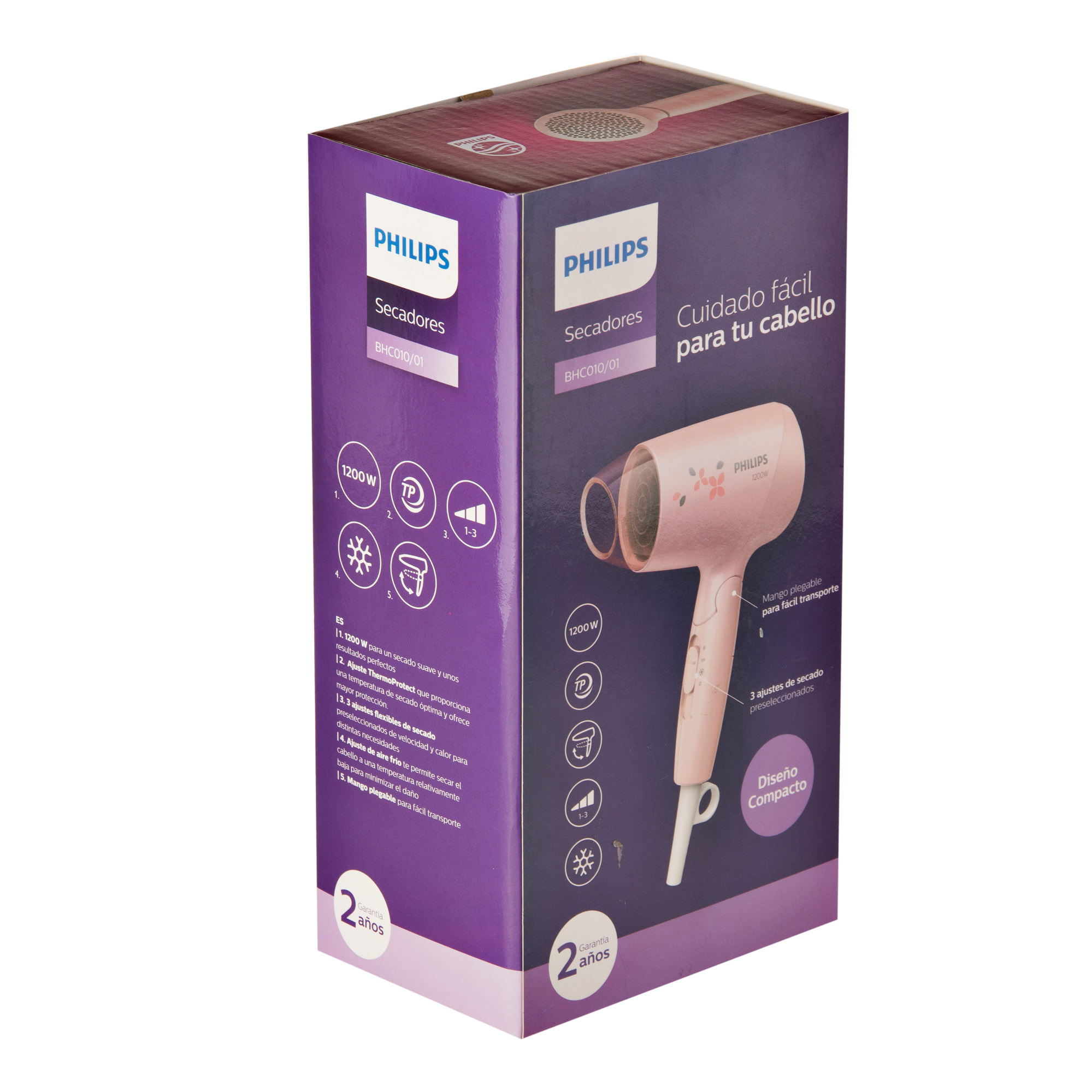 Philips Secador De Pelo Rosa Secador De Pelo Philips Thermoshield