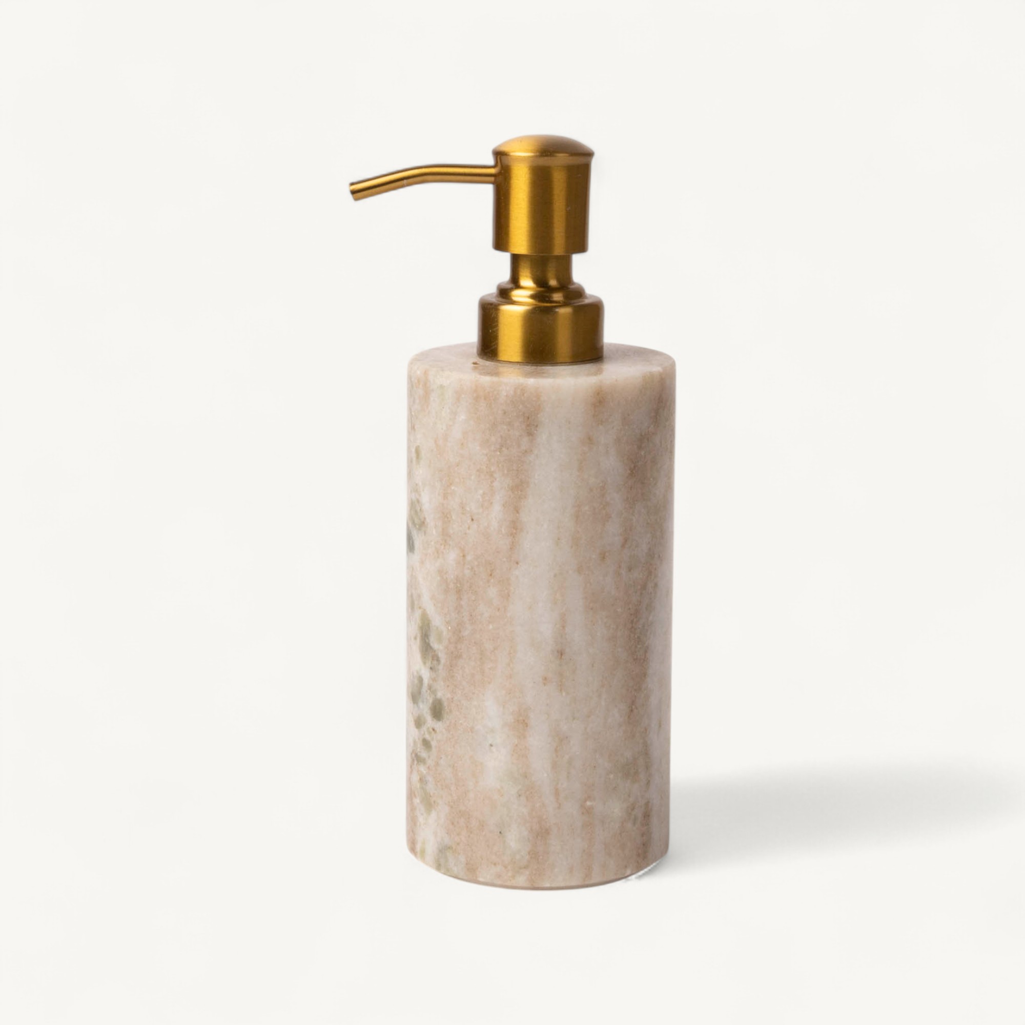 Dispensador De Sabão Em Mármore Preto E Dourado