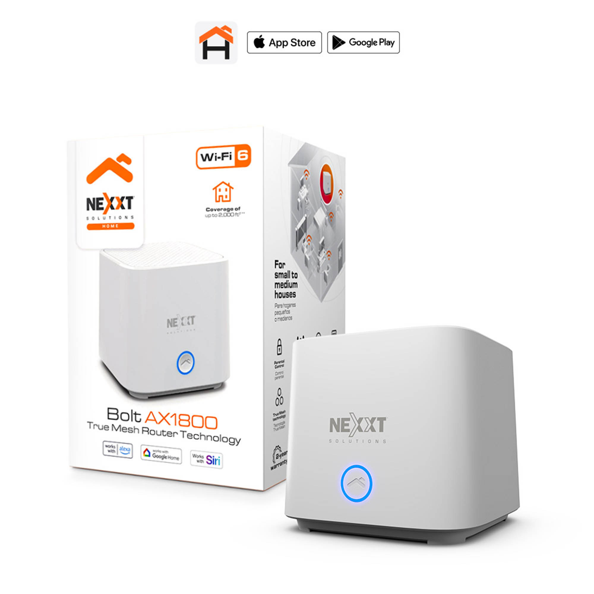 Nexxt Router Mesh AX1800 Wi-Fi 6 1 Base